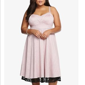 Lace polka dot swing dress